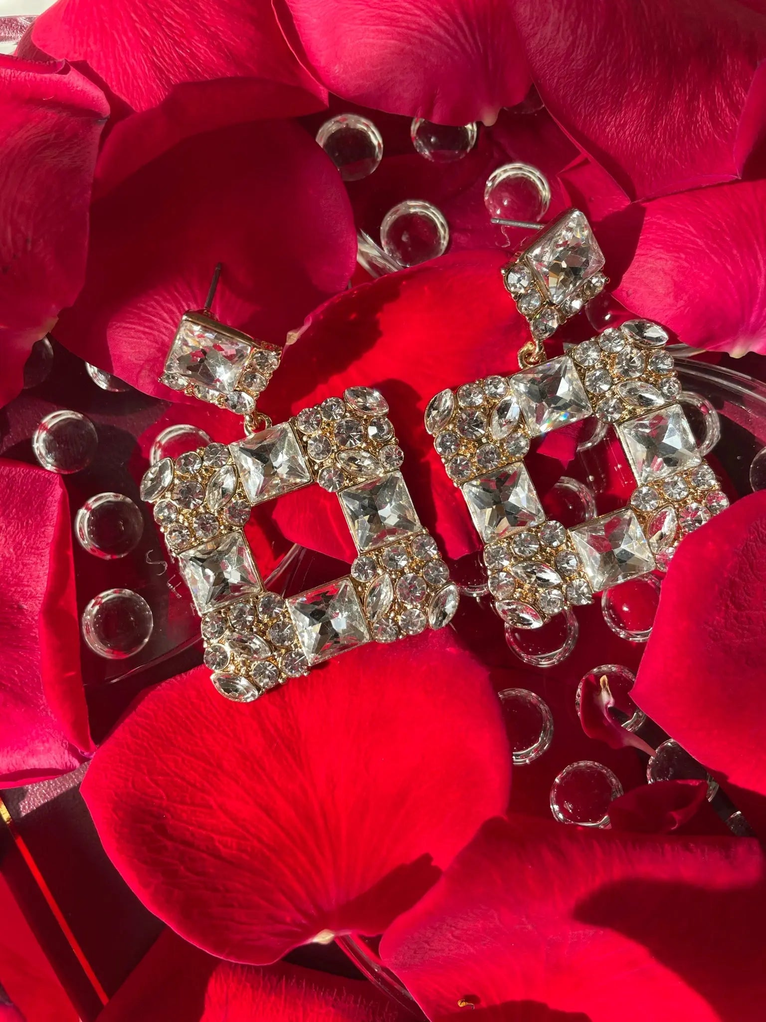 Daphne Square Crystal Earring Product vendor