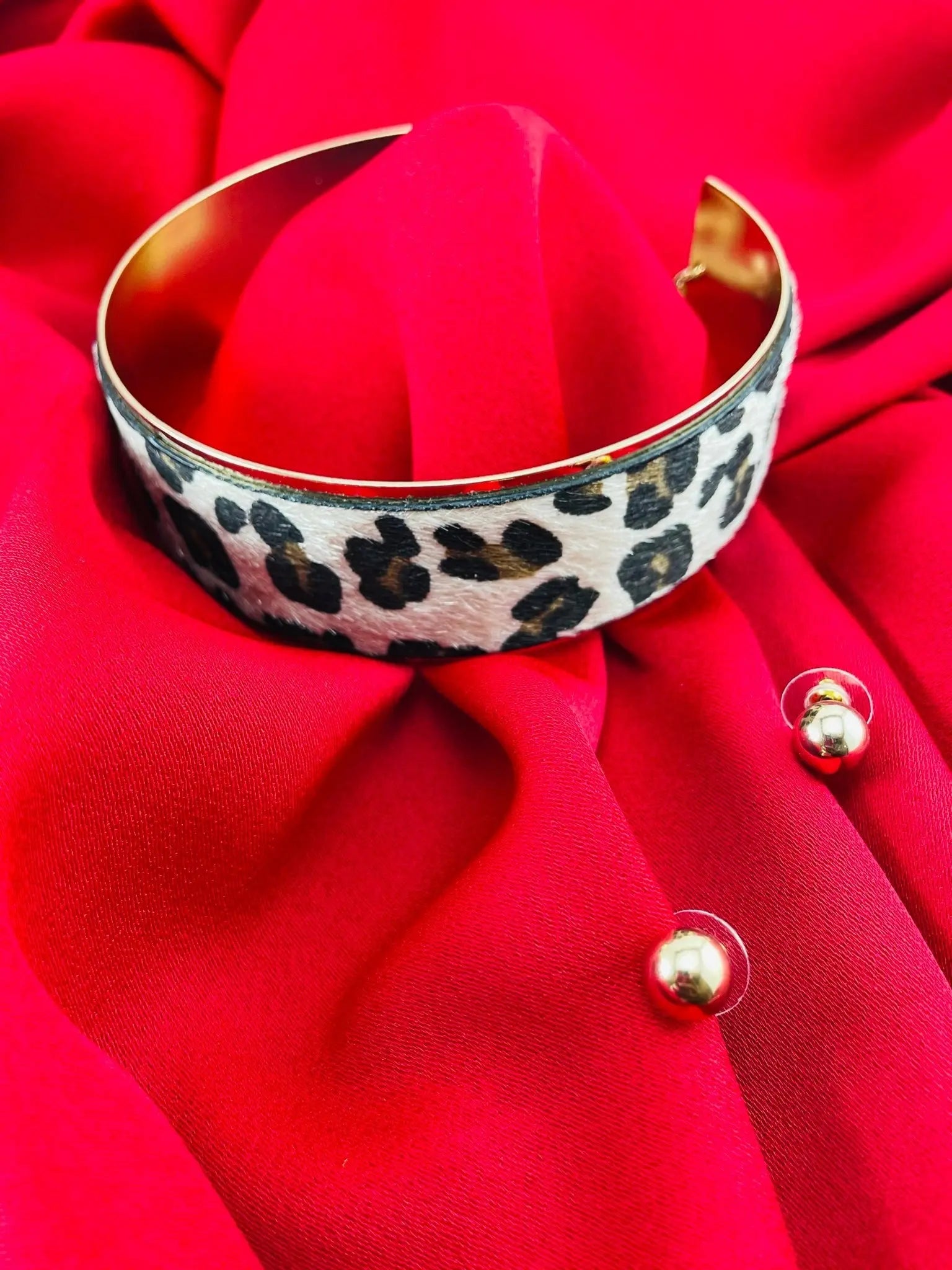 Gabby Leopard Choker Choker Necklaces