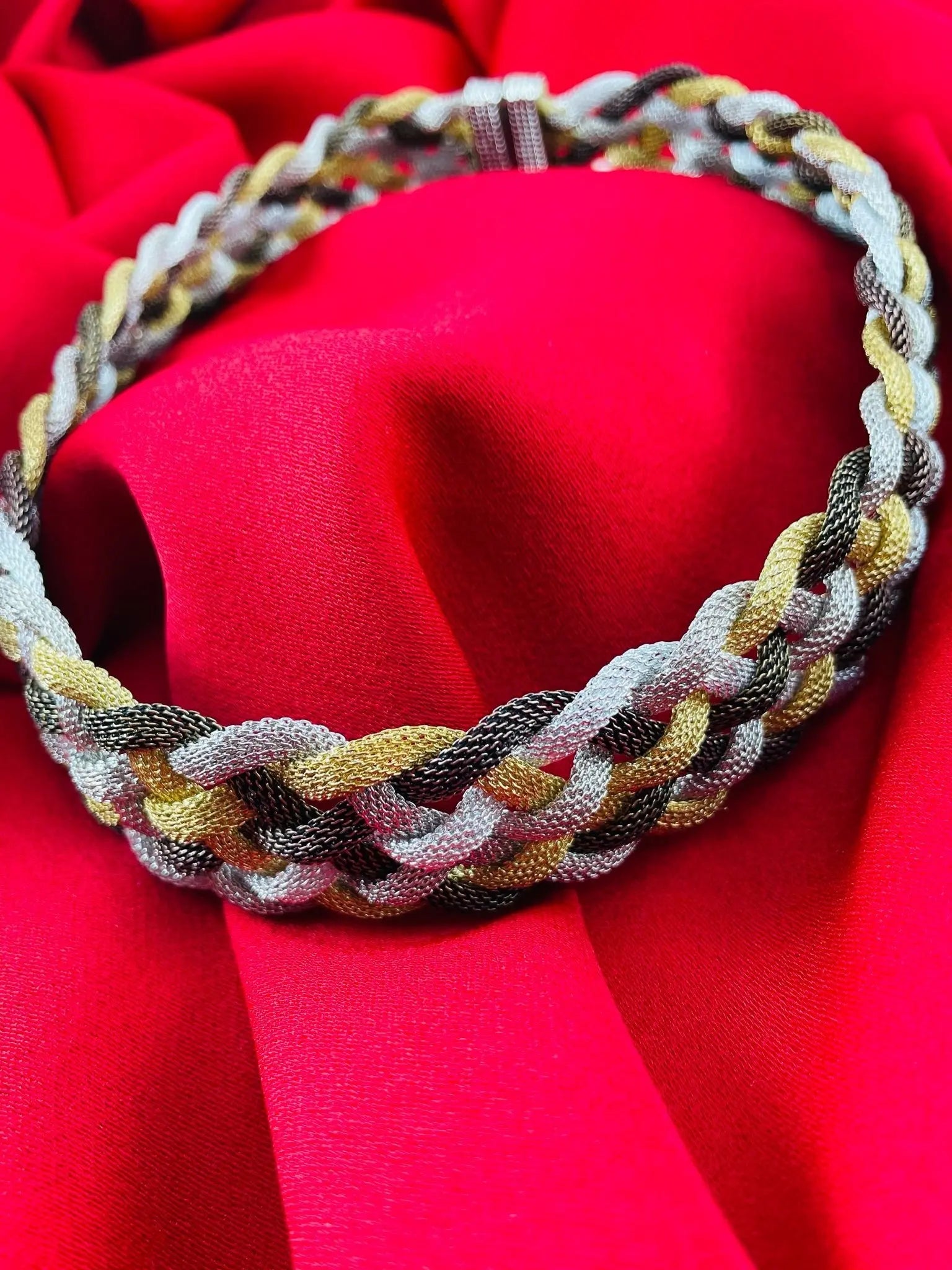Gina Woven Necklace - Maison Georgette statement necklace jewelry