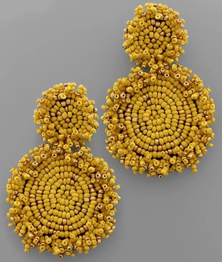 Lydia Beaded Disc Earring Product vendor