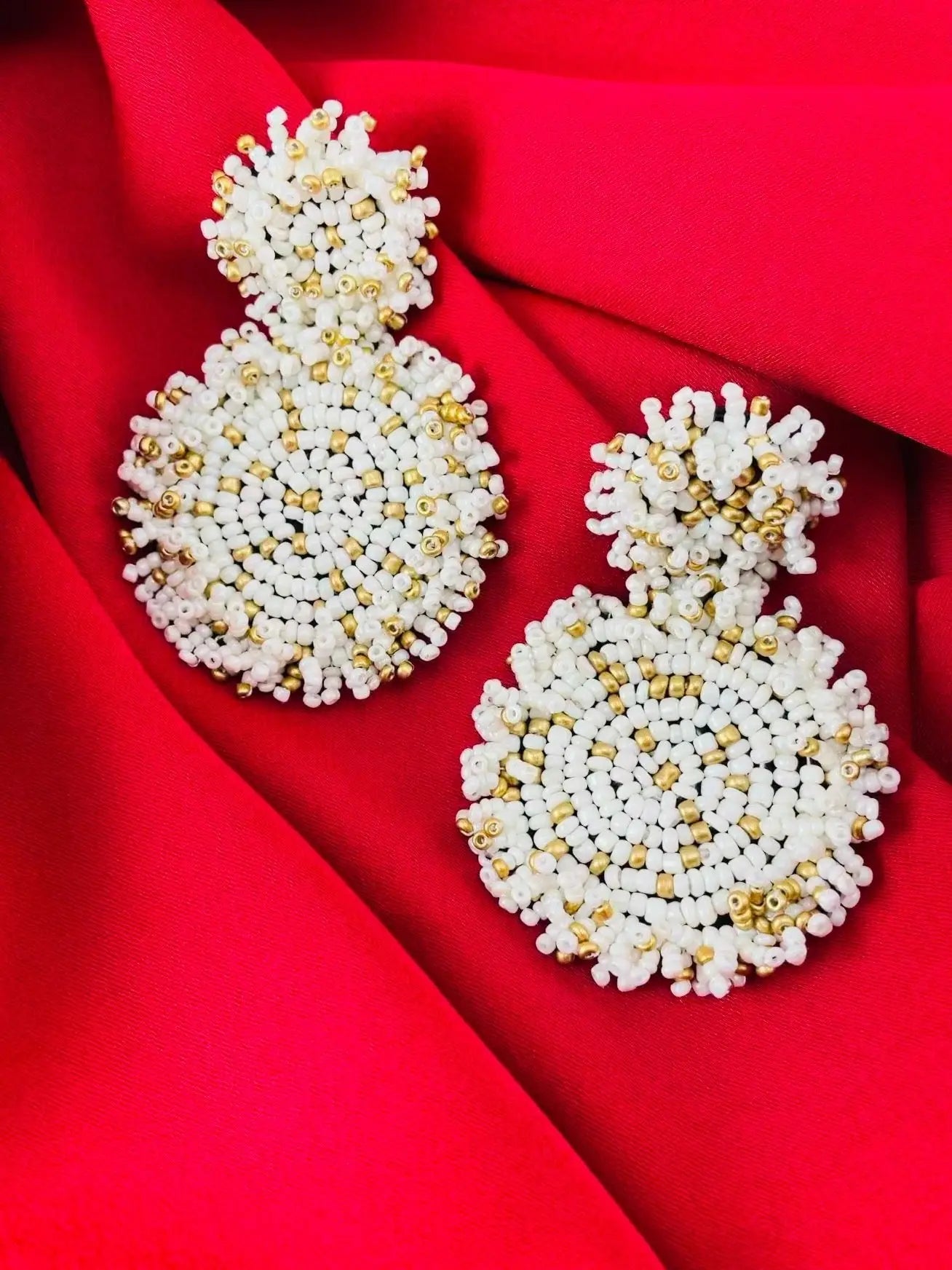 Lydia Beaded Disc Earring Product vendor
