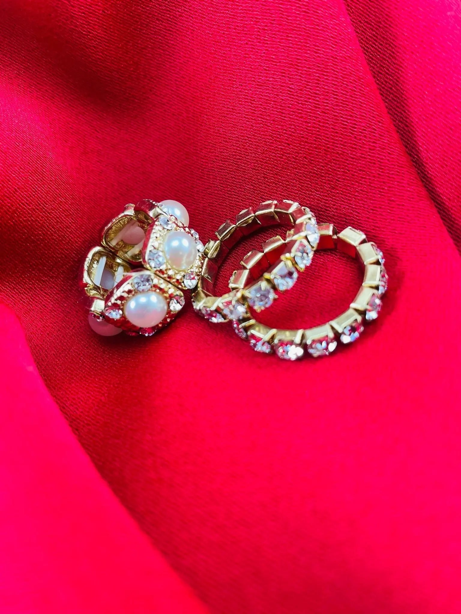 Ball Crystal Ring Trio Product vendor
