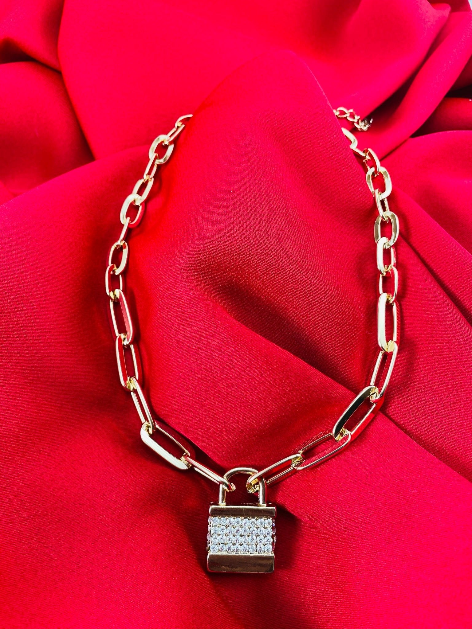 Abigail Chain Lock Necklace